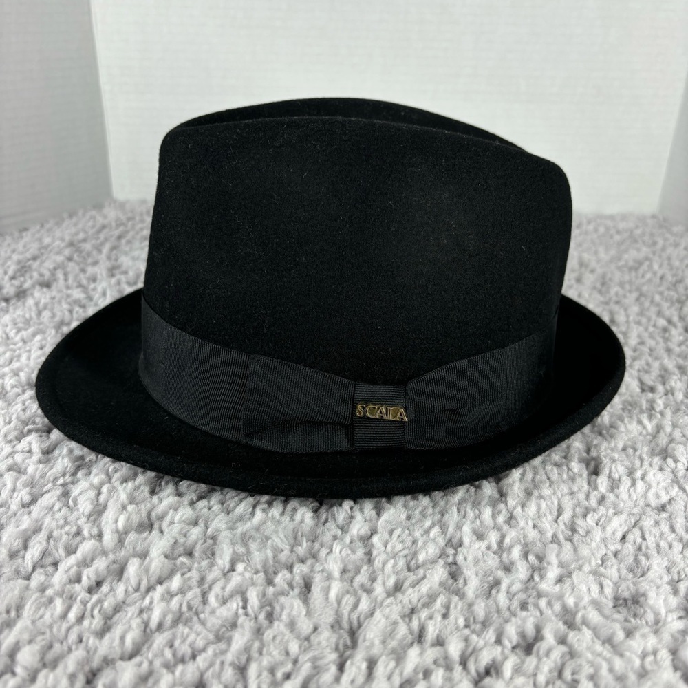Scala Hat Dorfman Pacific Company Diamond Crown Wool Black Classic One Size